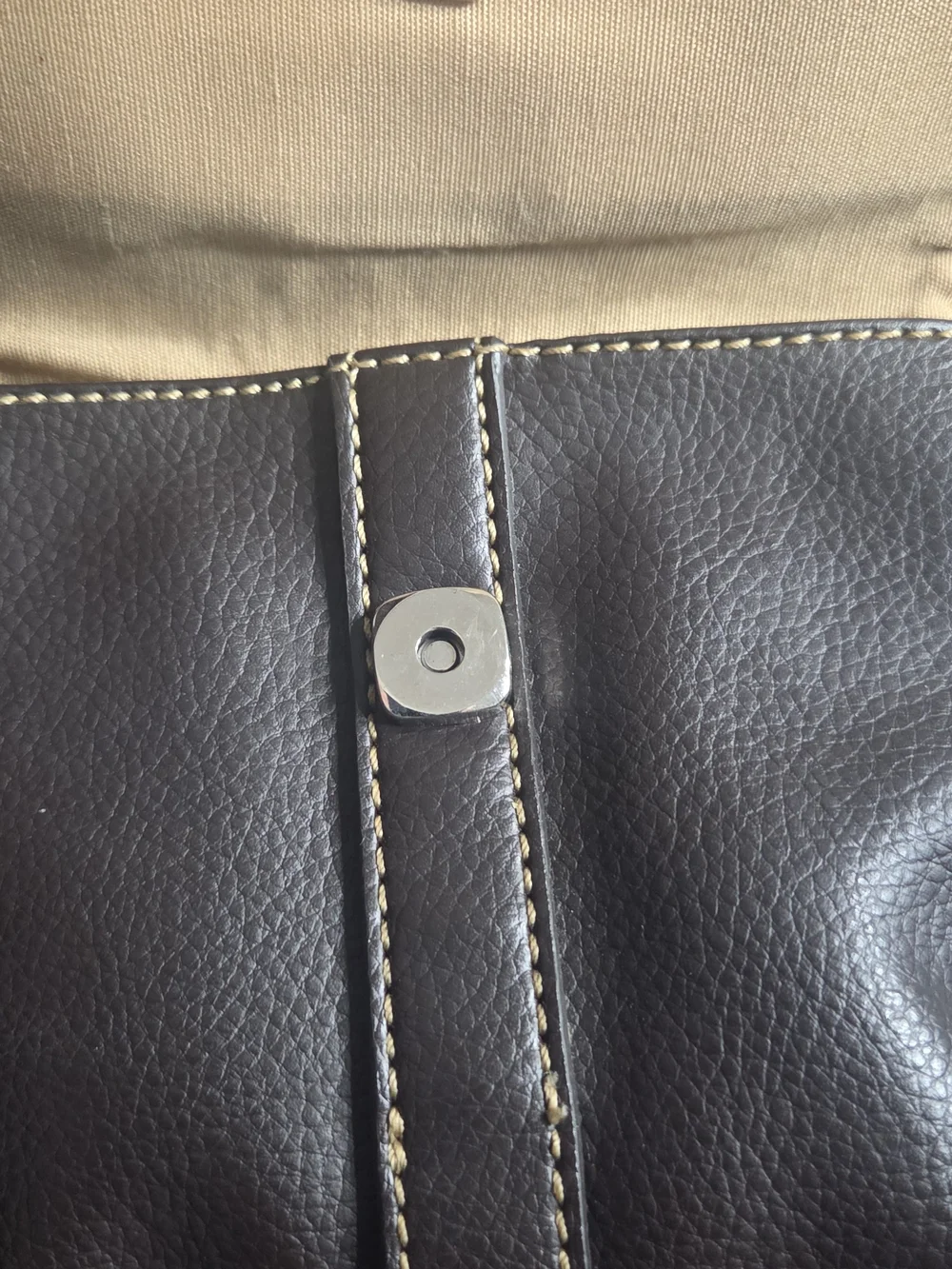 First Issue Liz Claiborne  Brown Leather Sling Bag Backpack Purse